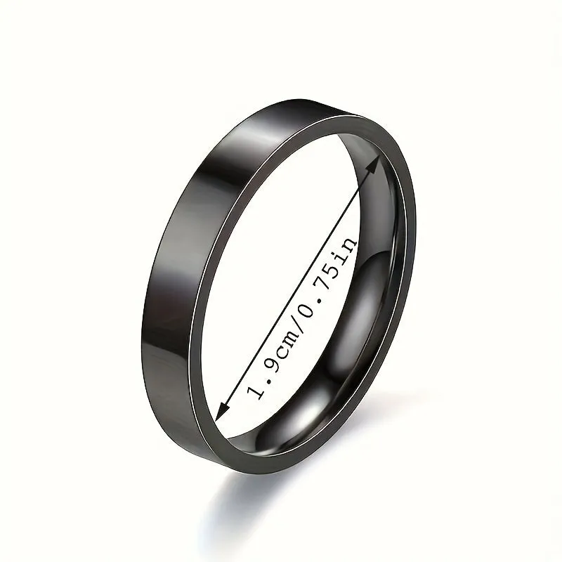 16pcs Men's Stainless Steel Geometric Wedding Ring Set