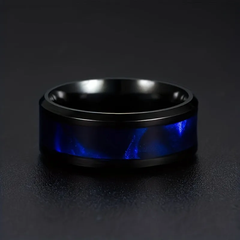 16pcs Men's Stainless Steel Geometric Wedding Ring Set