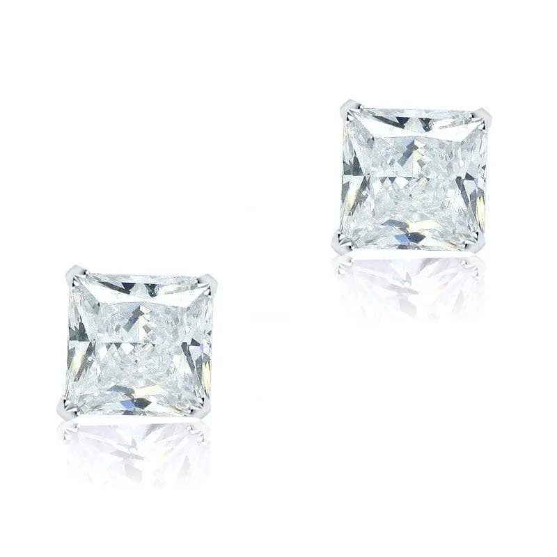 1ct Princess Cut Diamond Stud Earrings