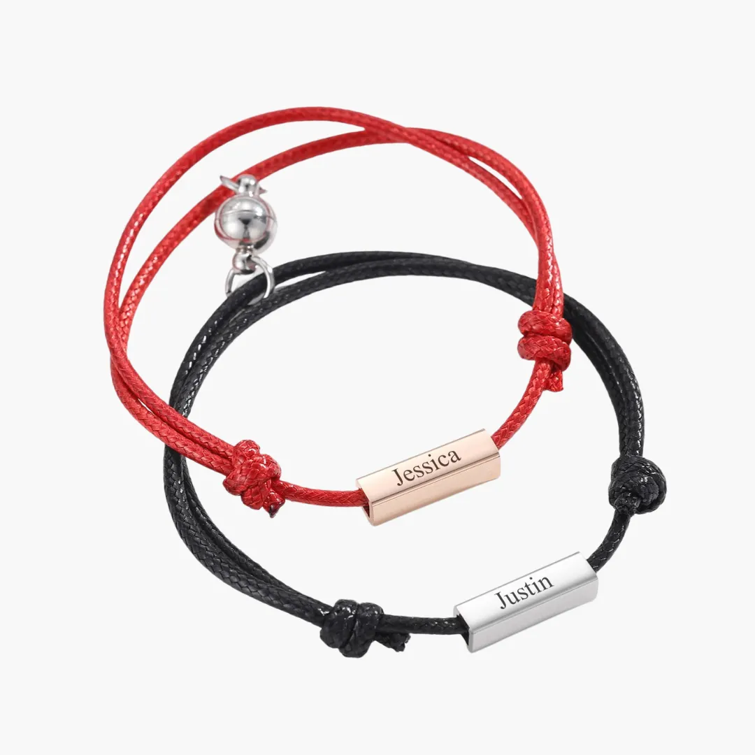 2 Bracelets Corde pour Couple