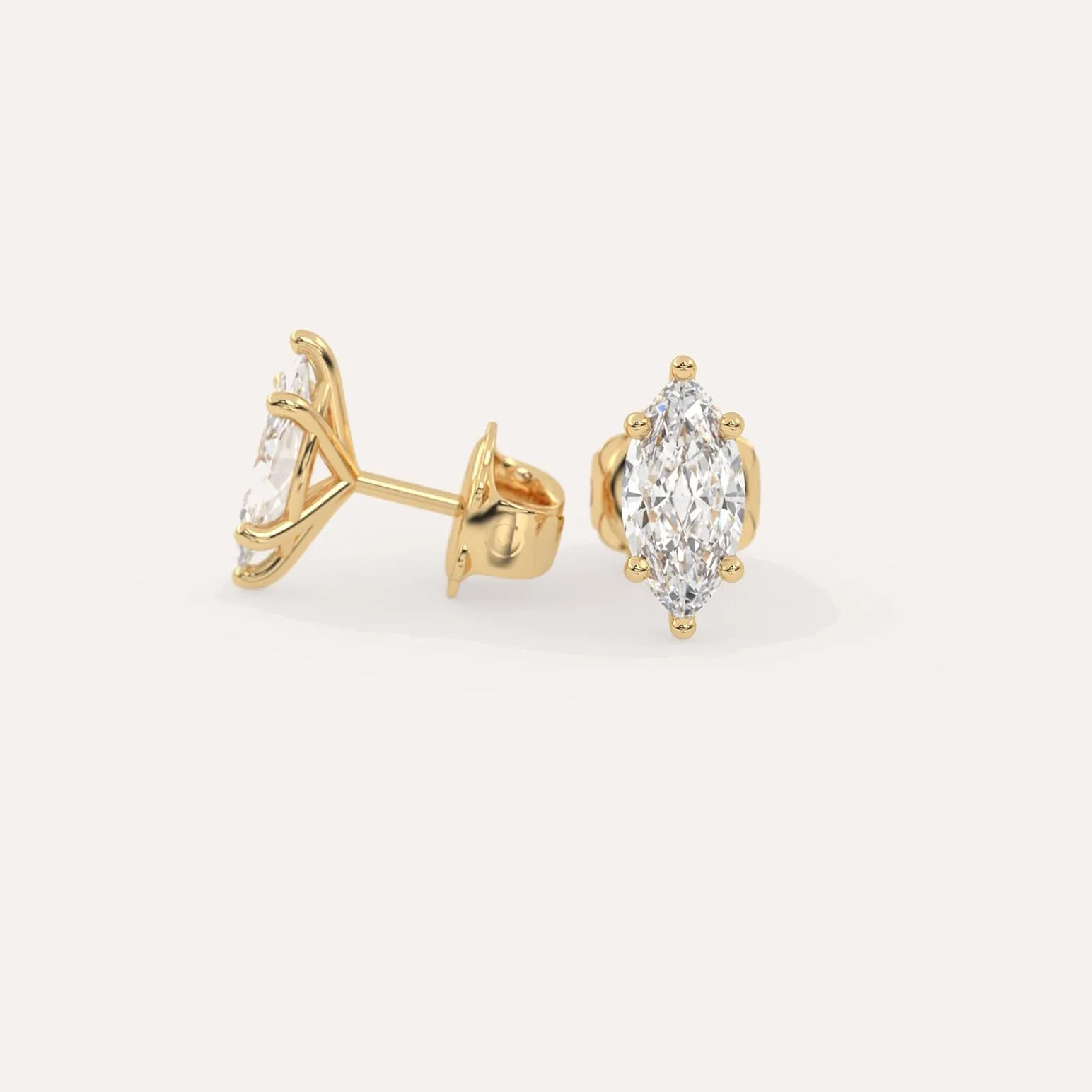 2 carat Marquise Diamond Stud Earrings