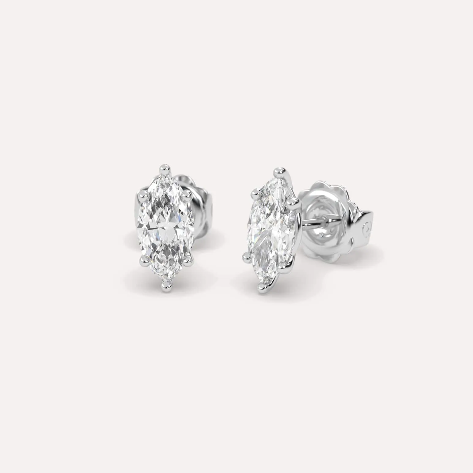 2 carat Marquise Diamond Stud Earrings