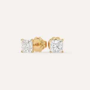 2 carat Princess Diamond Stud Earrings