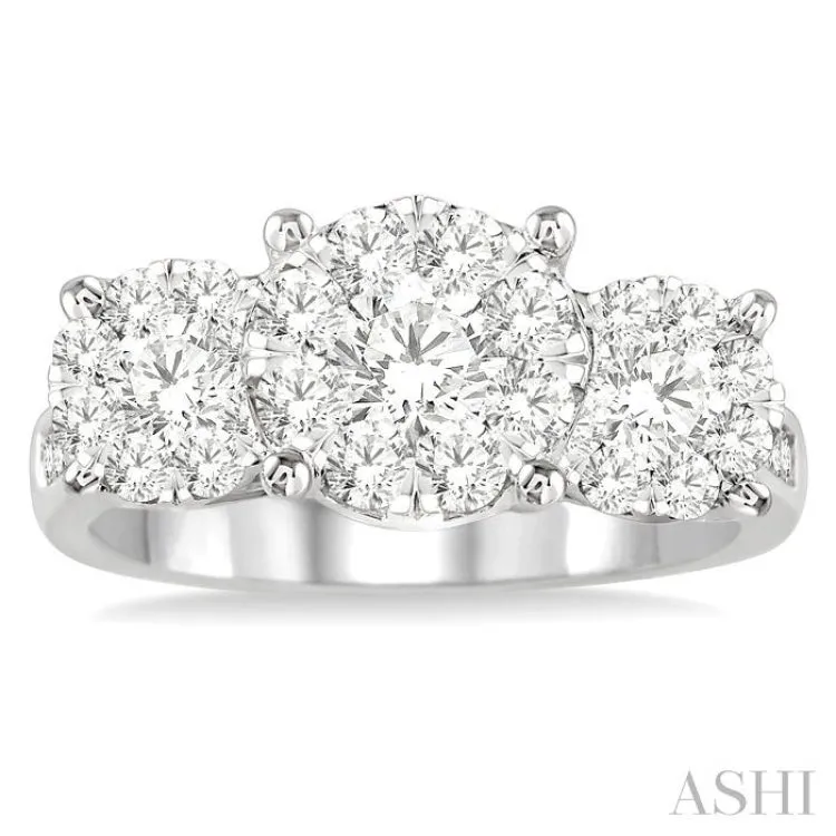 2 ctw Lovebright Round Cut Diamond Ring in 14K White Gold