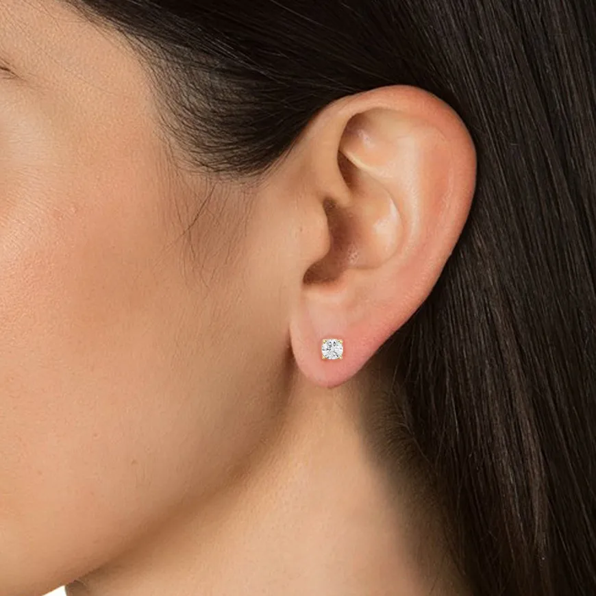 2.00 Carat Round Brilliant Lab-Grown Diamond Stud Earrings
