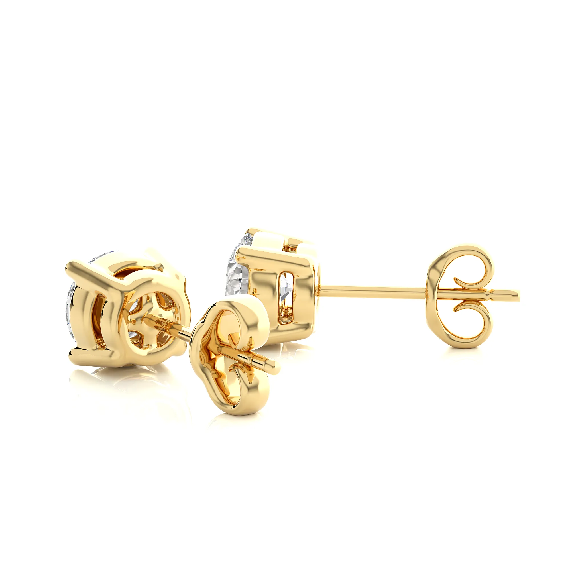 2.00 Carat Round Brilliant Lab-Grown Diamond Stud Earrings