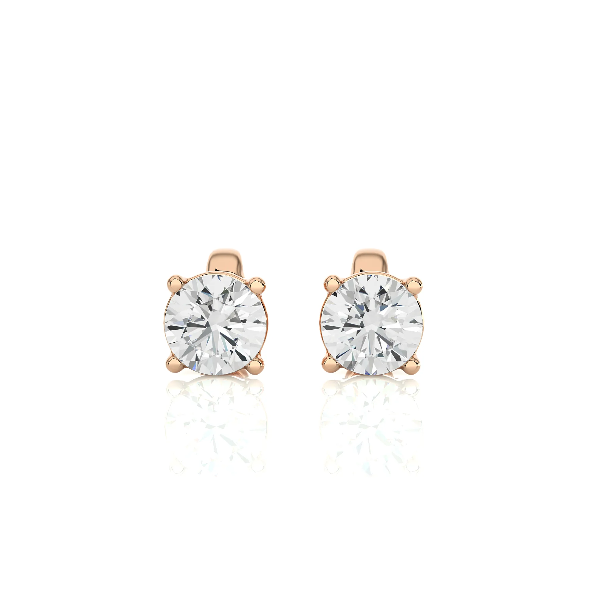 2.00 Carat Round Brilliant Lab-Grown Diamond Stud Earrings