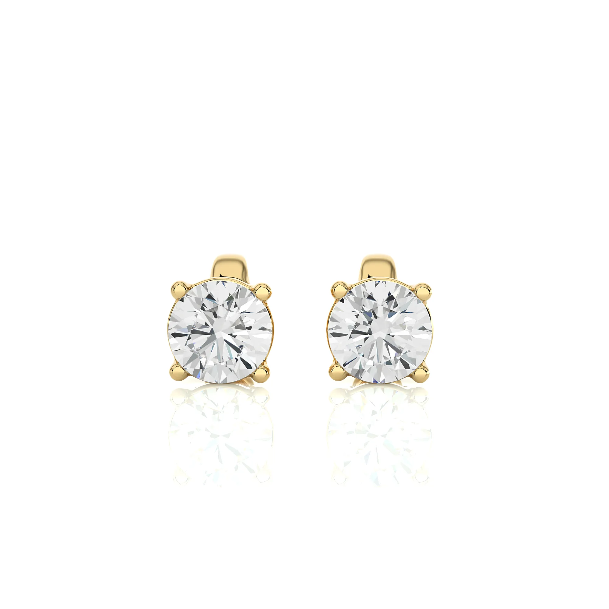 2.00 Carat Round Brilliant Lab-Grown Diamond Stud Earrings