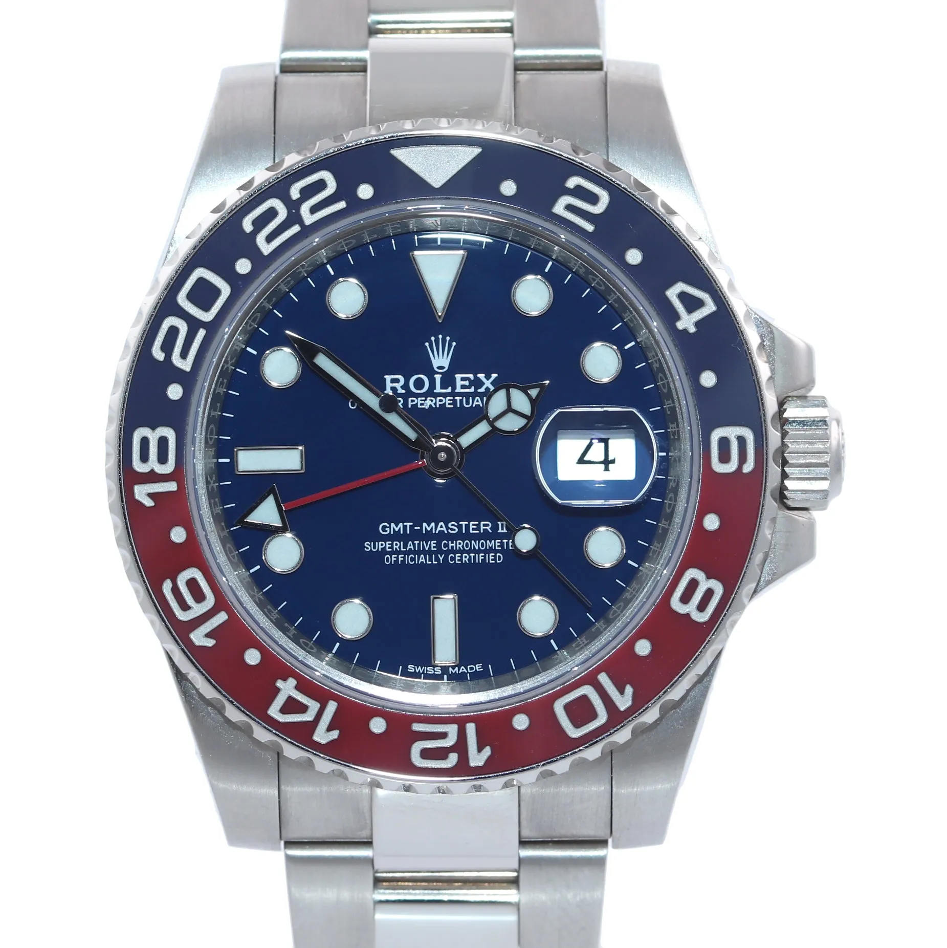 2020 RSC PAPERS Rolex GMT-Master II Pepsi 18K White Gold Blue 116719BLRO Watch