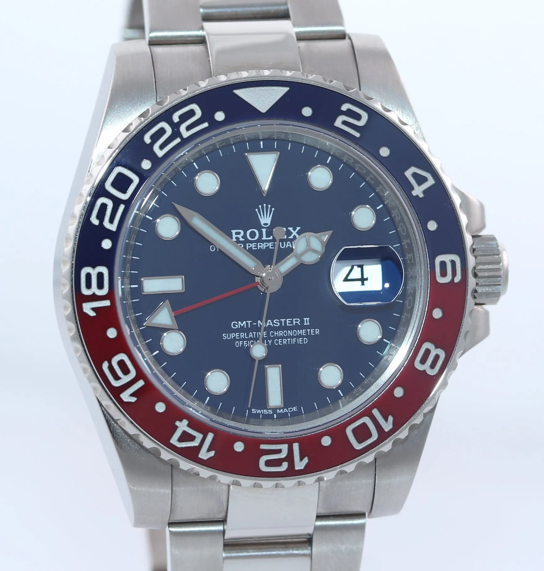 2020 RSC PAPERS Rolex GMT-Master II Pepsi 18K White Gold Blue 116719BLRO Watch