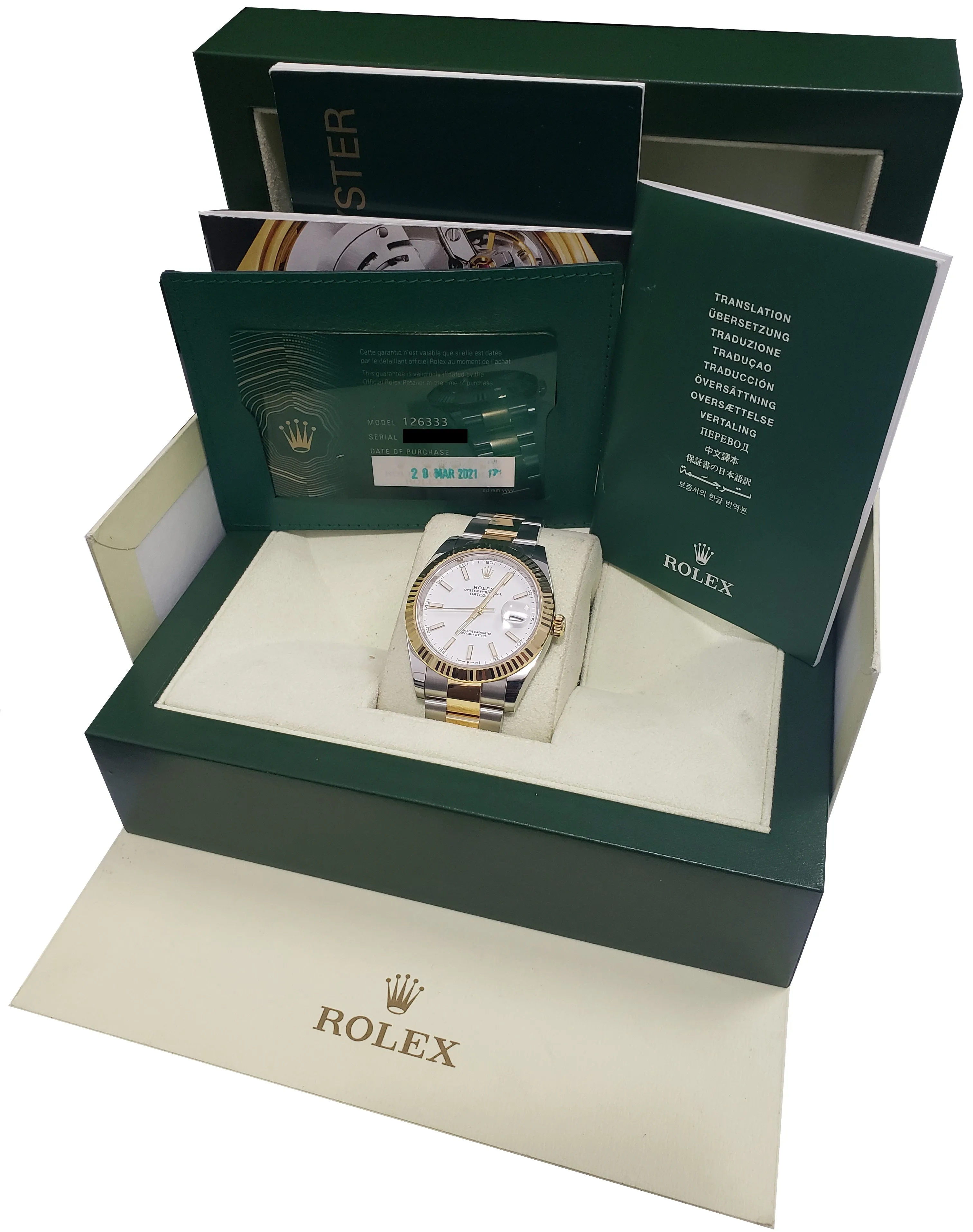 2021 UNPOLISHED Rolex DateJust 41 II 126333 Silver Two-Tone 41mm Oyster Watch