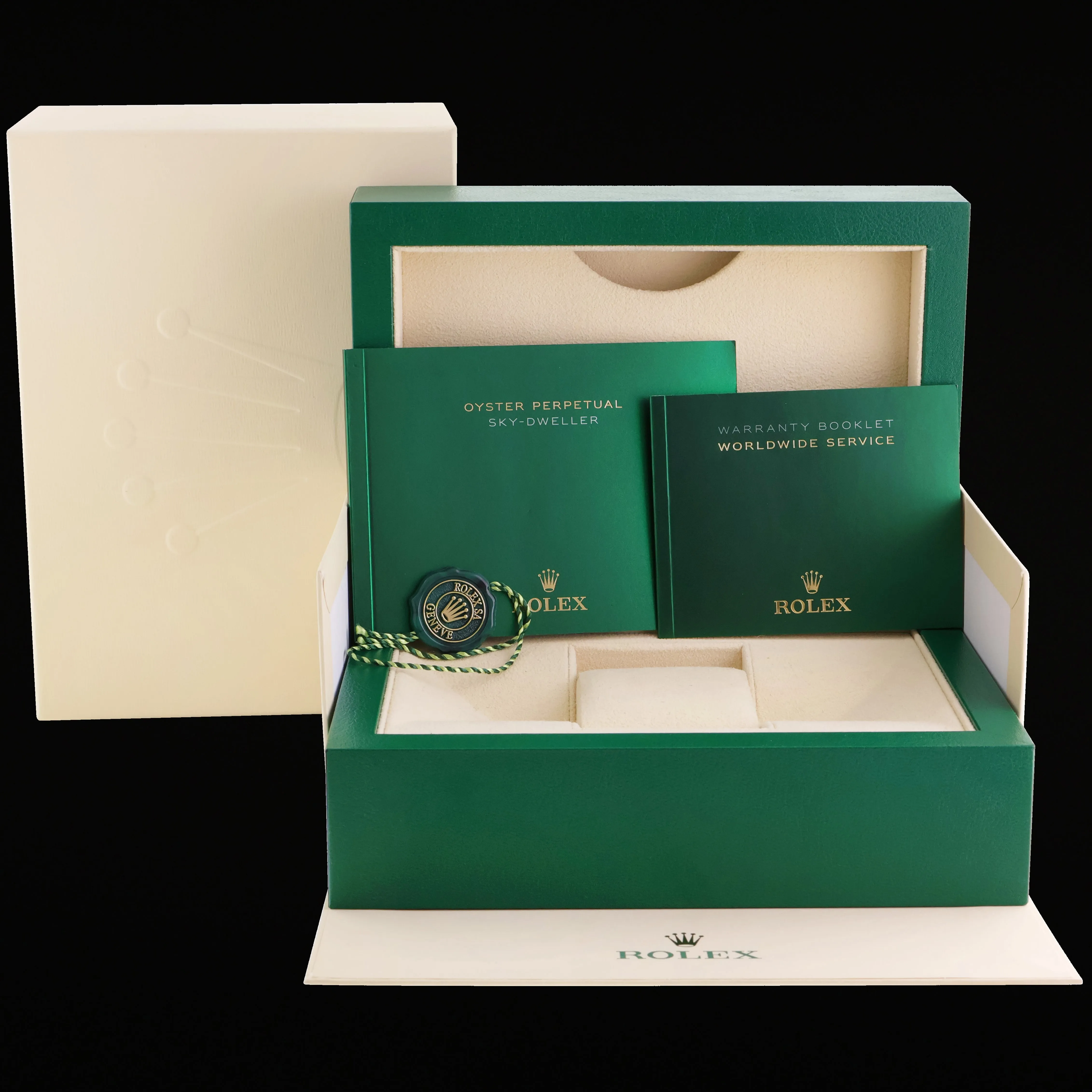 2022 MINT Rolex Blue Sky-Dweller White Gold Oyster 42mm 326934 Watch Box