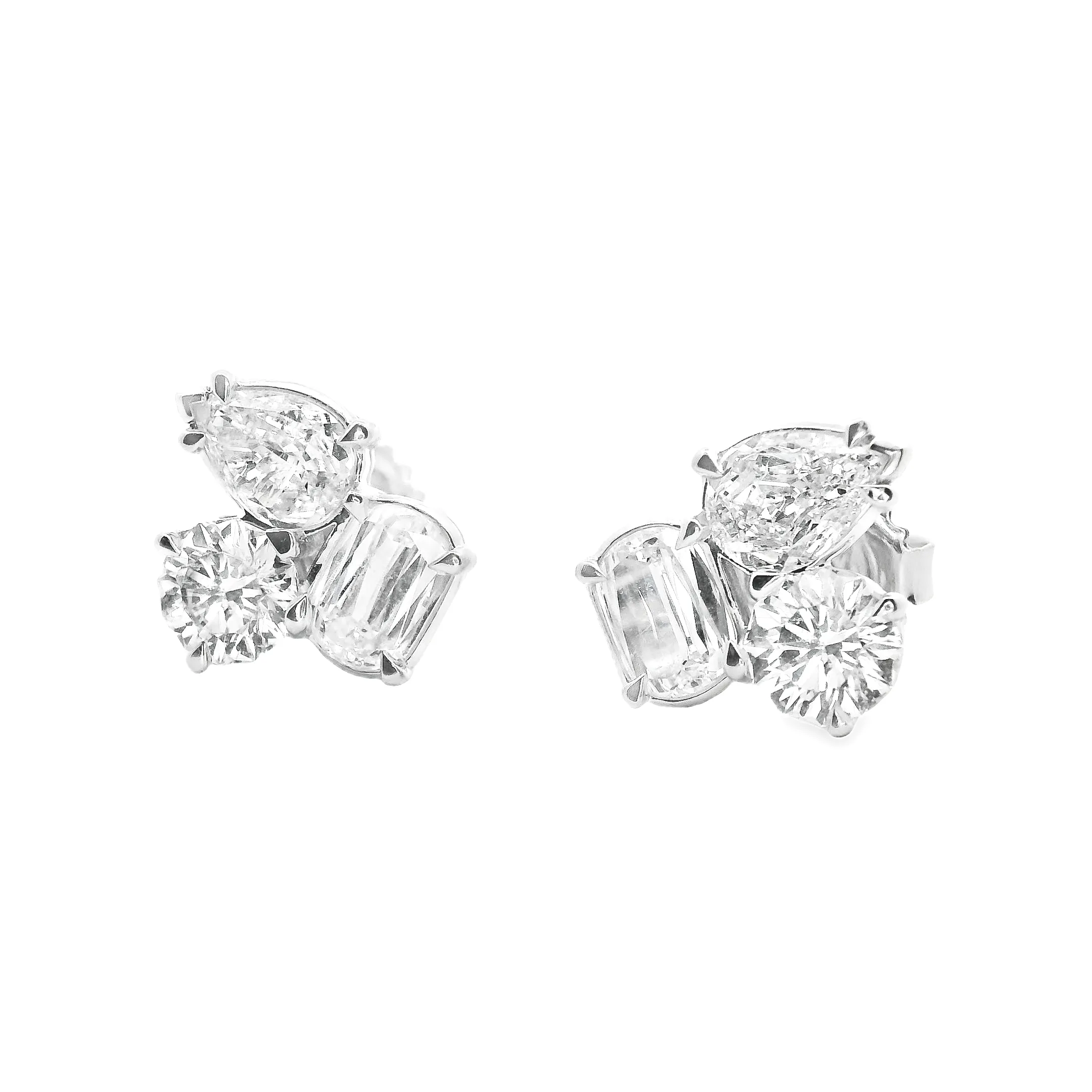 2.36ct 14k White Gold Diamond Earrings
