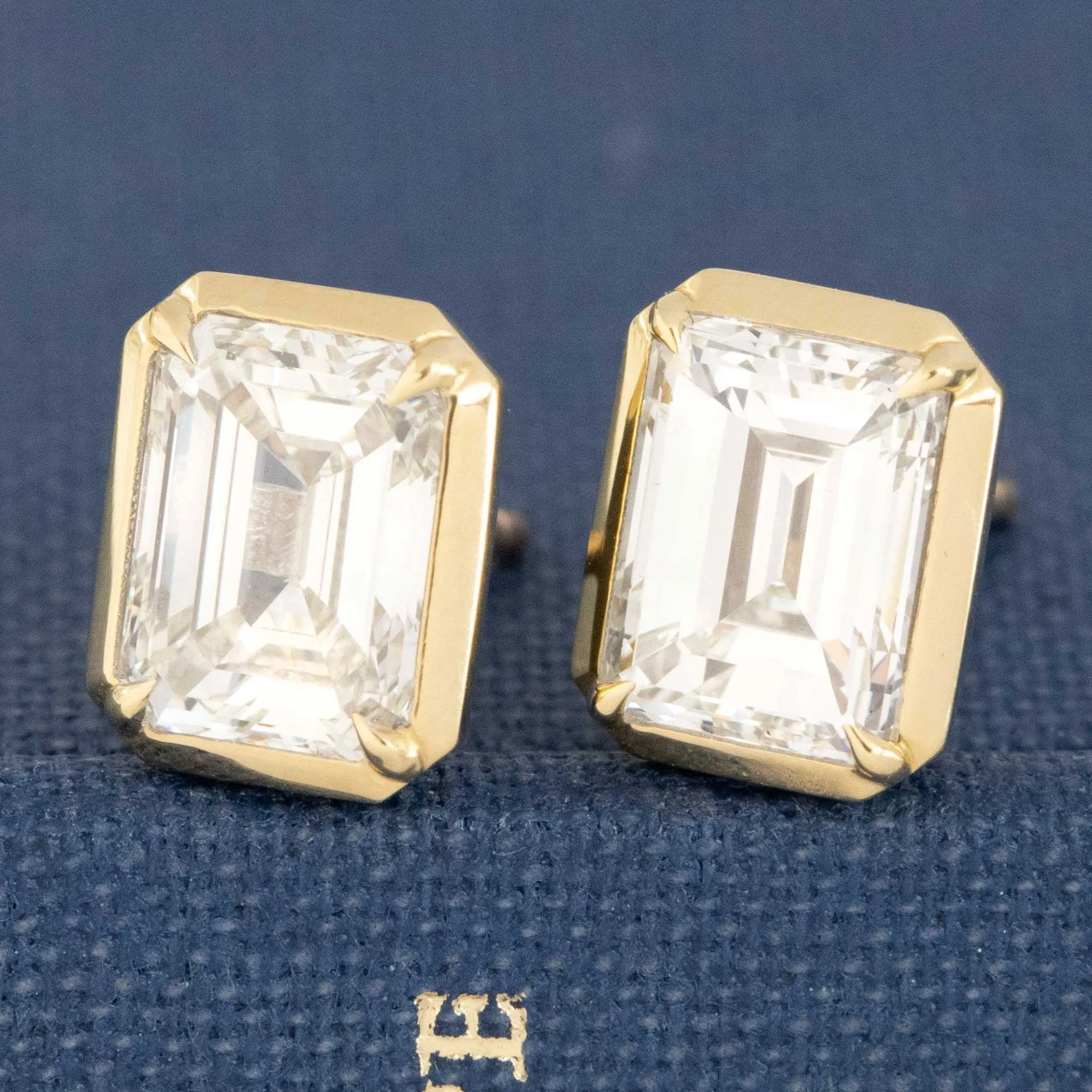 3.00ctw Emerald Cut Diamond Stud Earrings