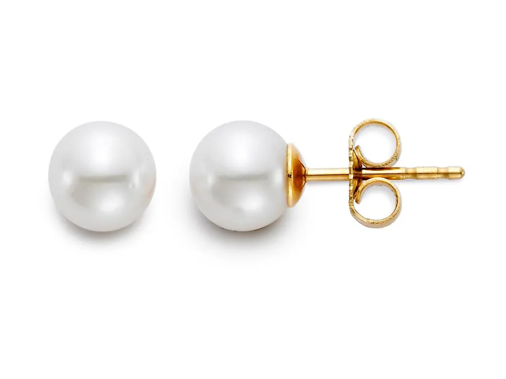 6.5-7mm Akoya Pearl Stud Earrings