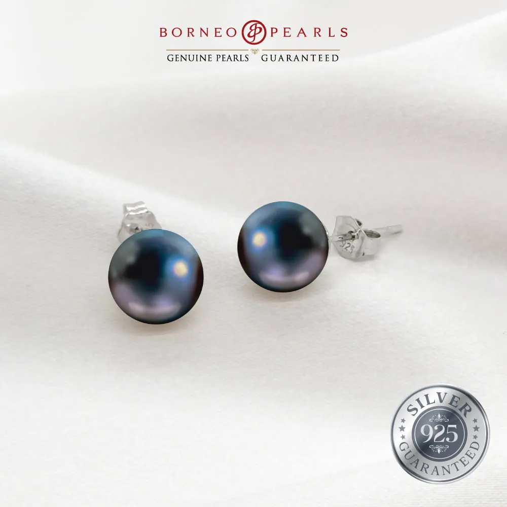 7-8mm Round Pearl Studs [9K/925]