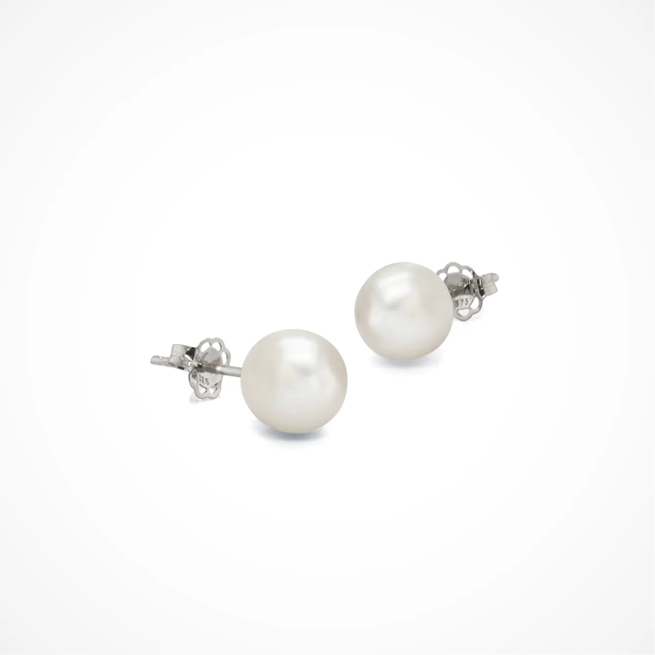 7-8mm Round Pearl Studs [9K/925]