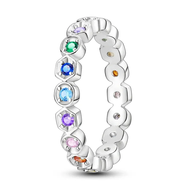 925 Sterling Silver Geometric Butterfly Cocktail Women Ring