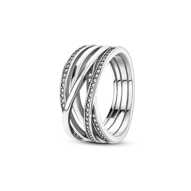 925 Sterling Silver Geometric Butterfly Cocktail Women Ring