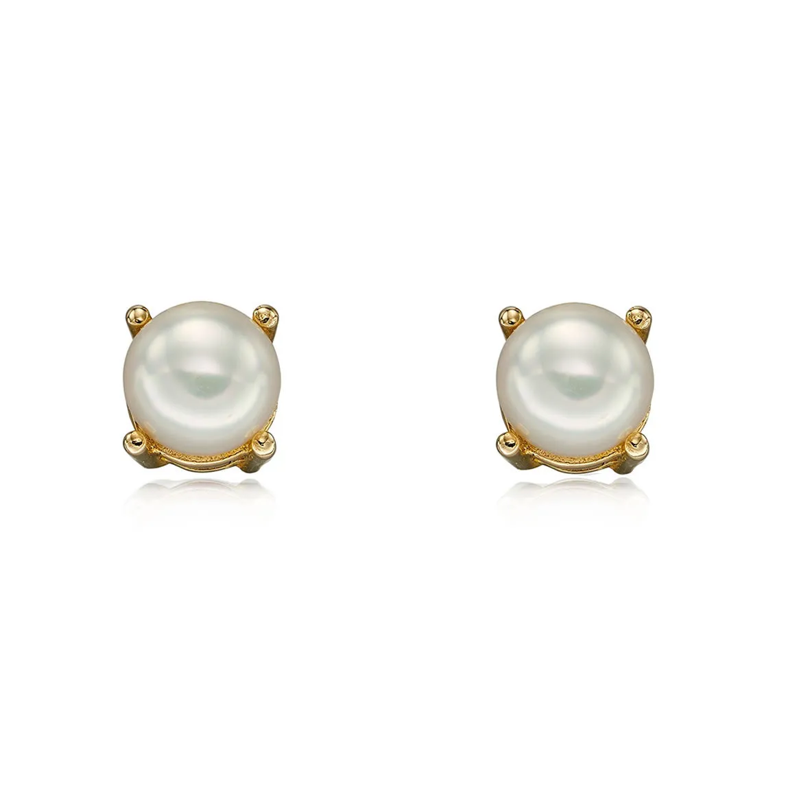 9ct Gold Pearl Birthstone Stud Earrings (June)