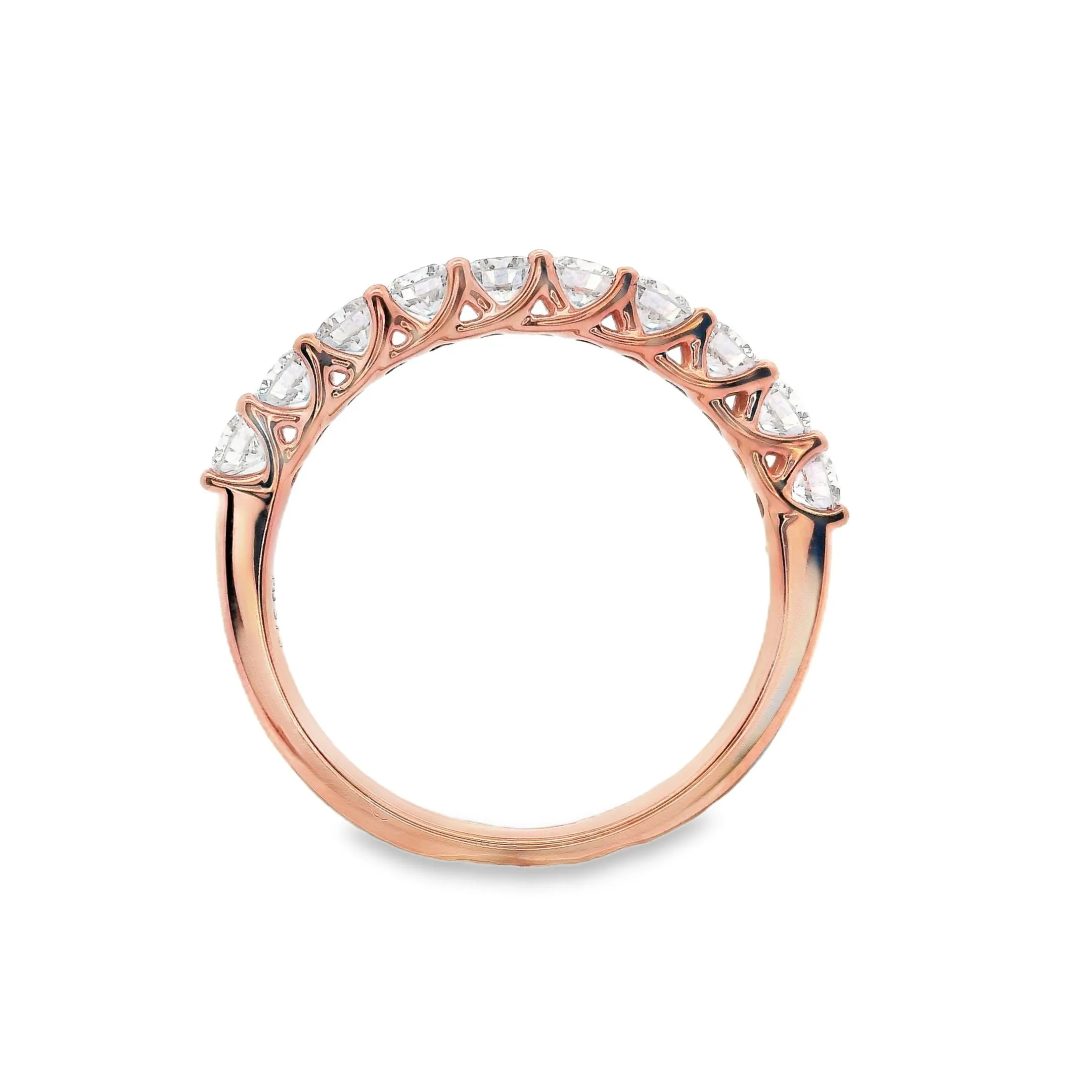9ct Rose Gold Round Lab Grown Diamond Eternity Band TDW= 0.85ct approx R-00002