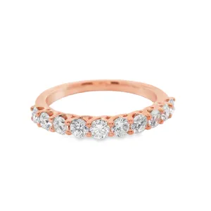 9ct Rose Gold Round Lab Grown Diamond Eternity Band TDW= 0.85ct approx R-00002