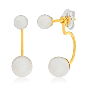 9ct Yellow Gold Alluring Pearl Stud Earrings