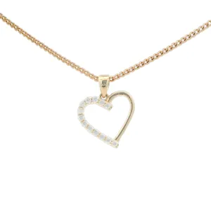 9ct Yellow Gold Heart Pendant with Cubic Zirconia GPEN112