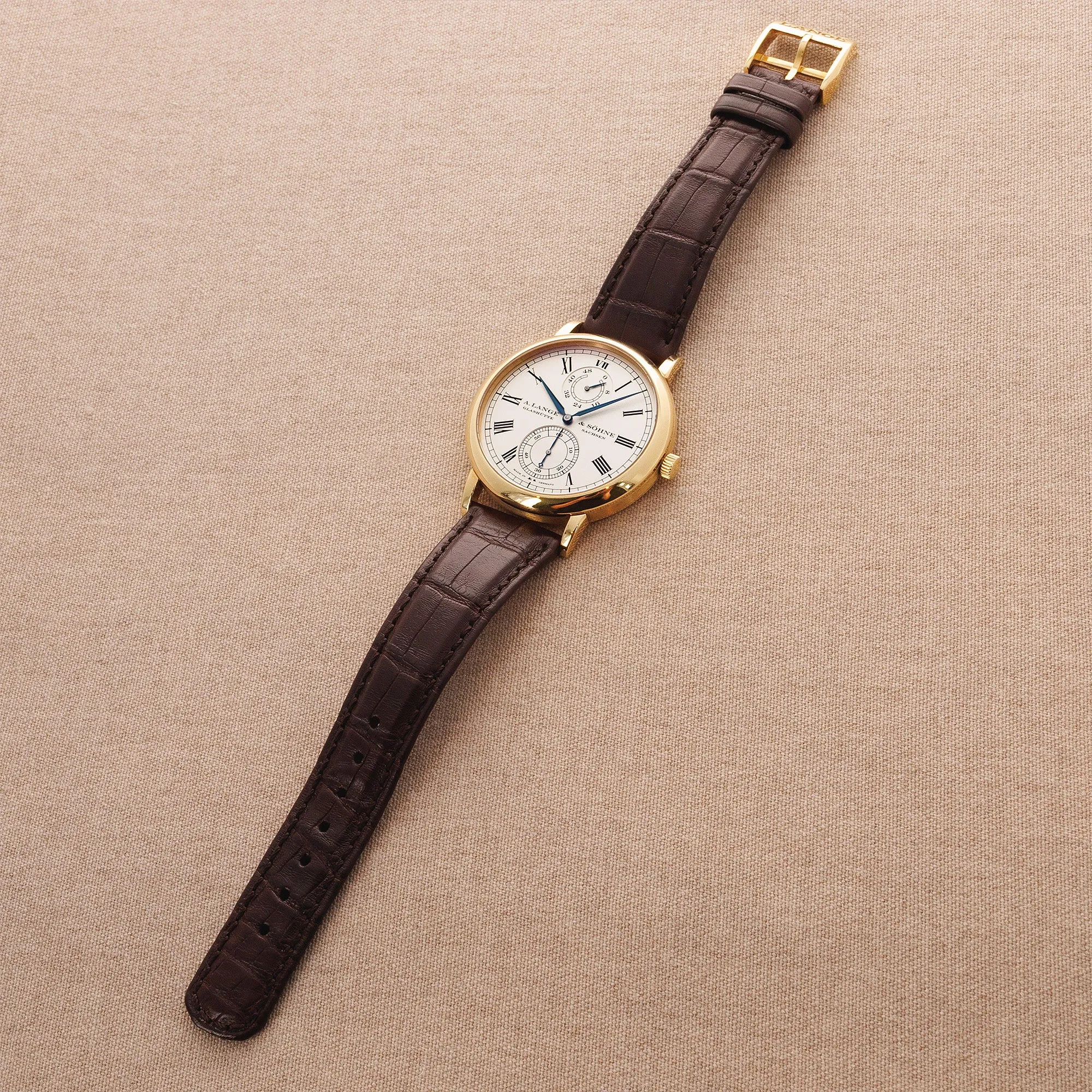 A. Lange and Sohne Yellow Gold Grosse Langematik Gangreserve Ref. 304.048, Limited Wempe Anniversary Edition of 100