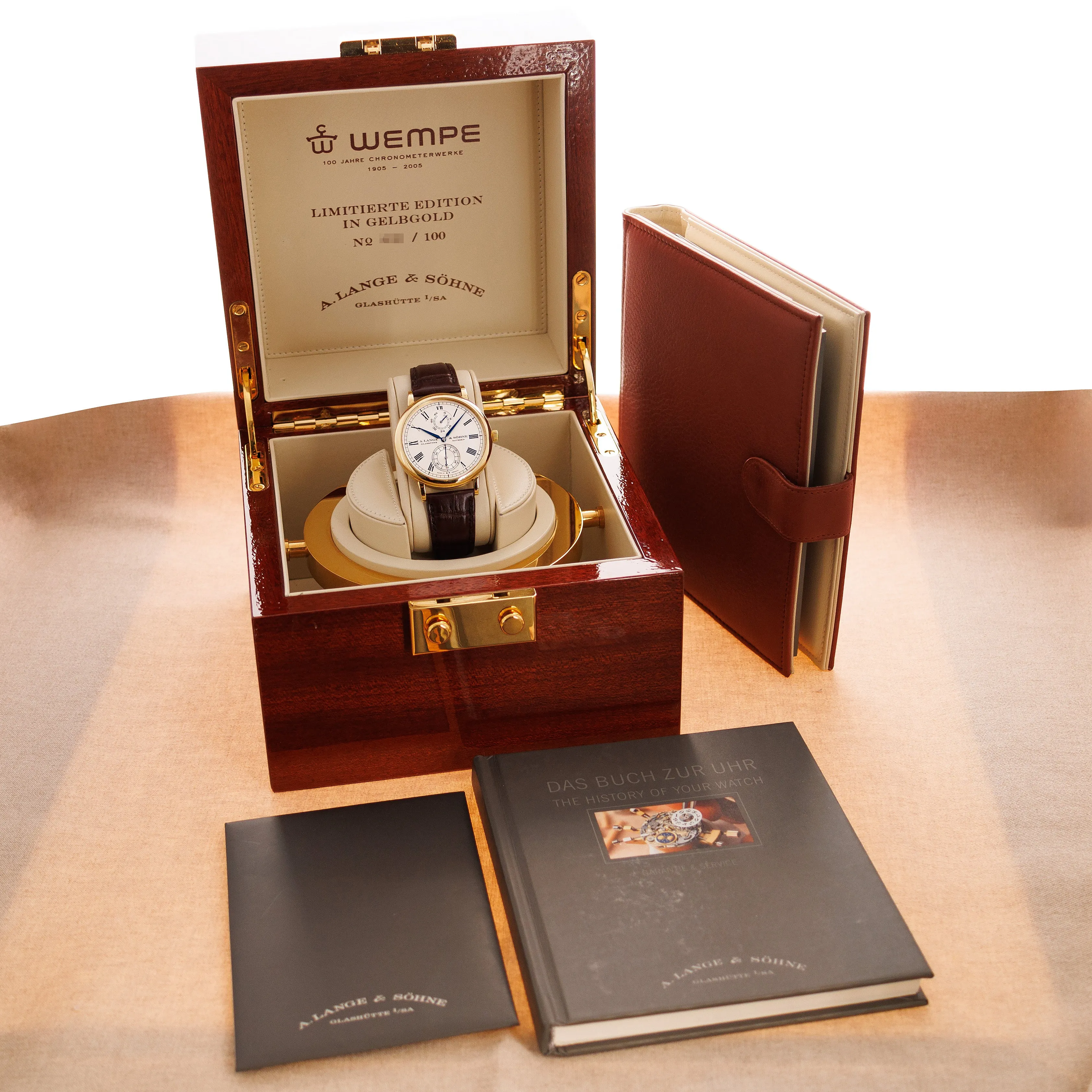 A. Lange and Sohne Yellow Gold Grosse Langematik Gangreserve Ref. 304.048, Limited Wempe Anniversary Edition of 100