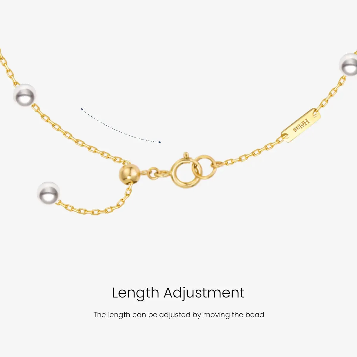Akoya Pearl 18K Gold Baby's Breath Bracelet