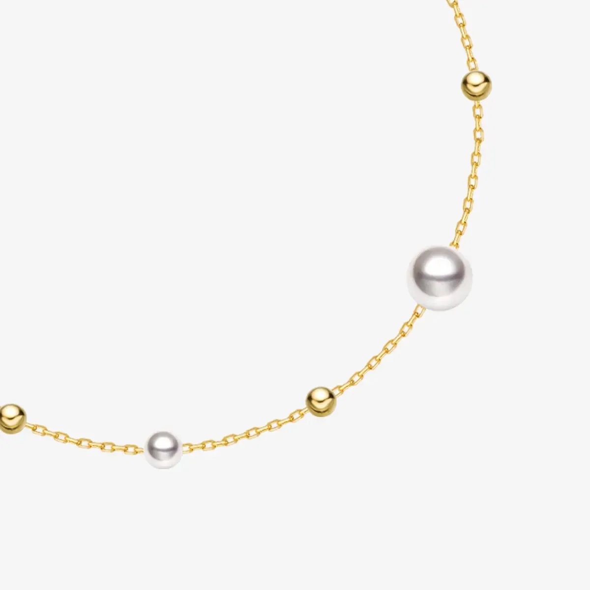 Akoya Pearl 18K Gold Baby's Breath Bracelet