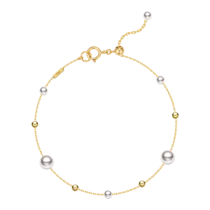 Akoya Pearl 18K Gold Baby's Breath Bracelet