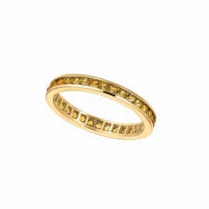 ALL AROUND YELLOW SAPPHIRE RING 14K GOLD (1.02 CTW)
