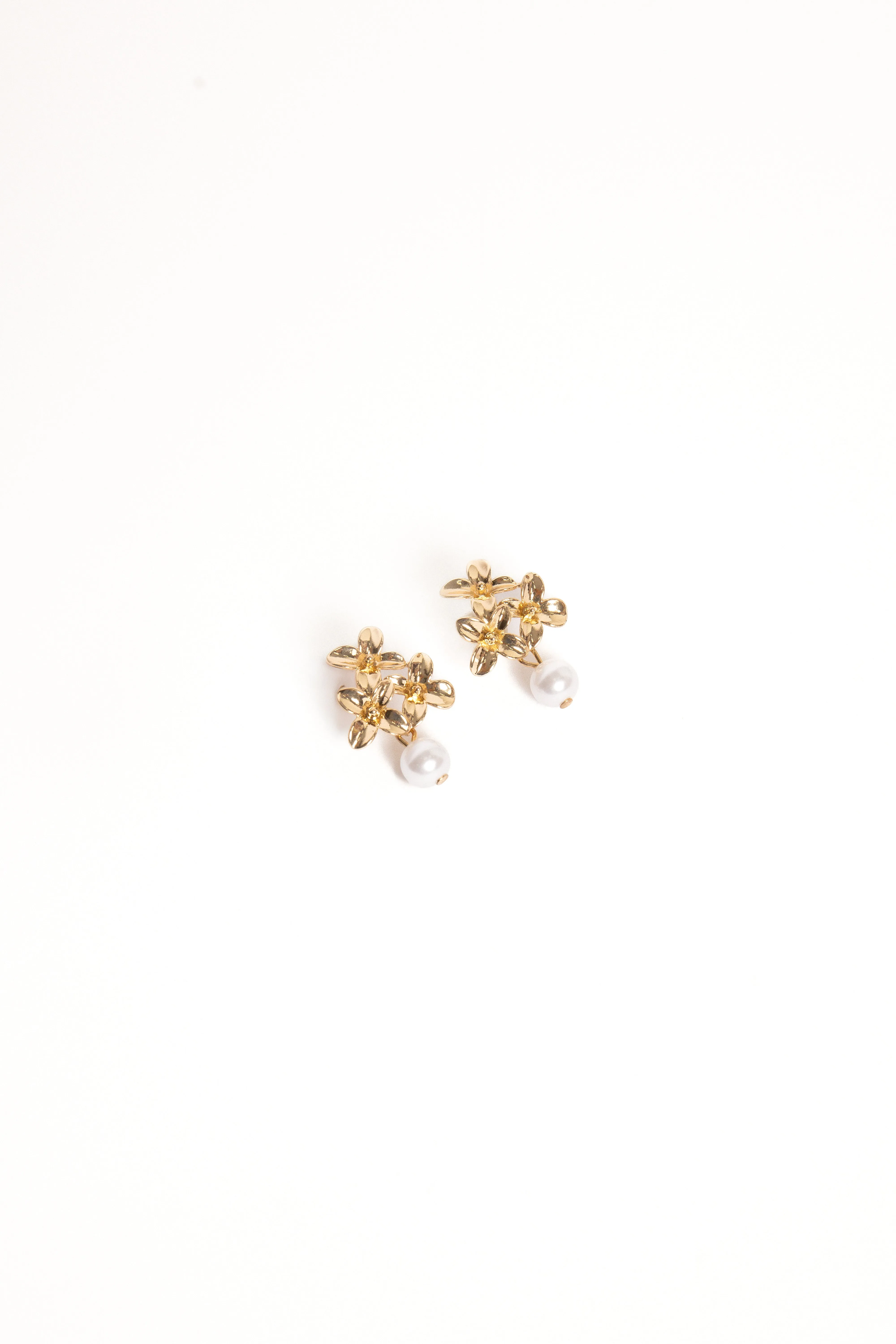 Amani Earrings - Gold/Pearl