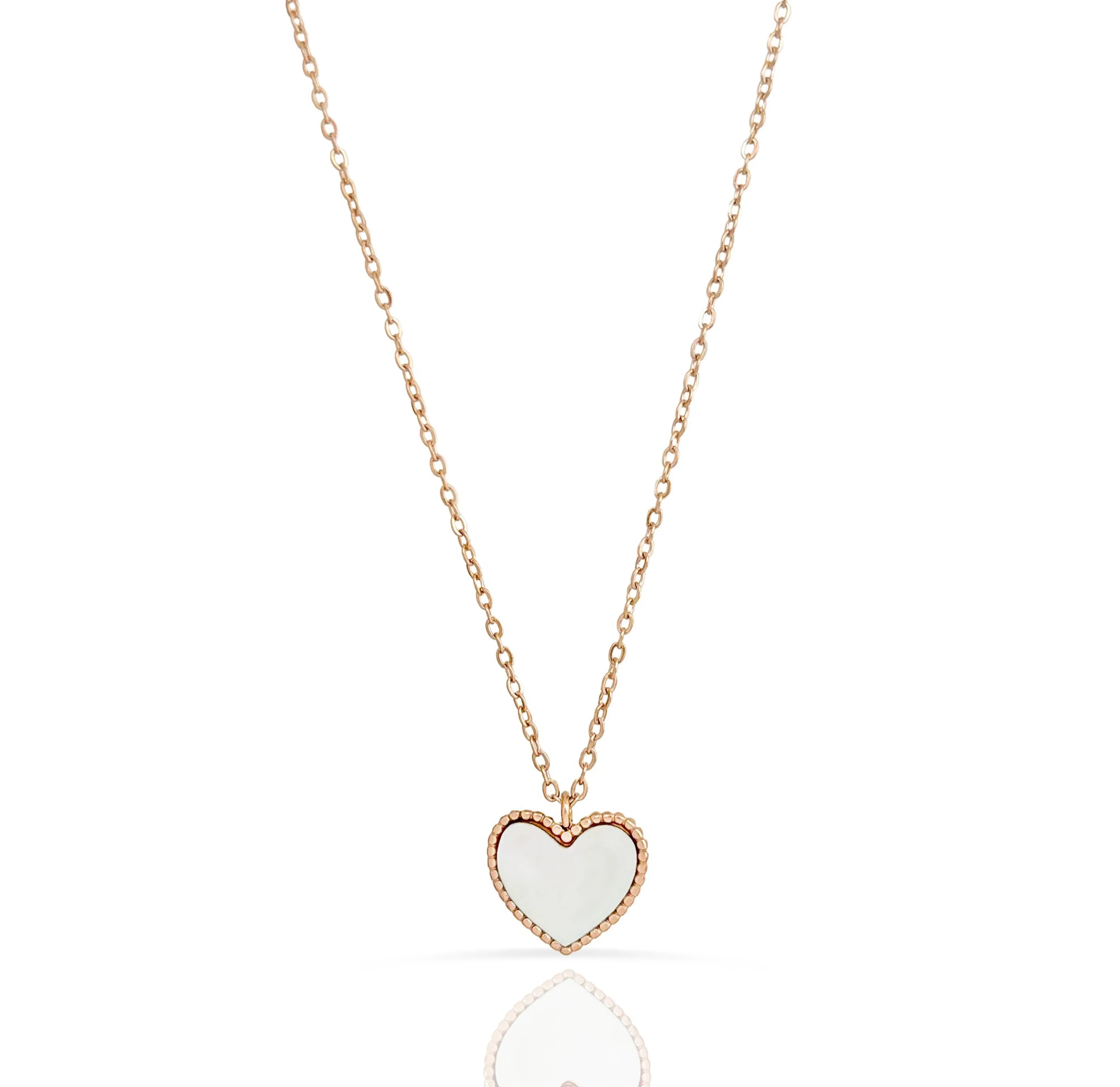 AMIRI HEART PEARL PENDANT NECKLACE
