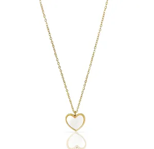 AMIRI HEART PEARL PENDANT NECKLACE
