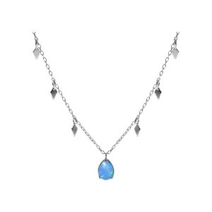 Angelica blue opalique kite charm necklace