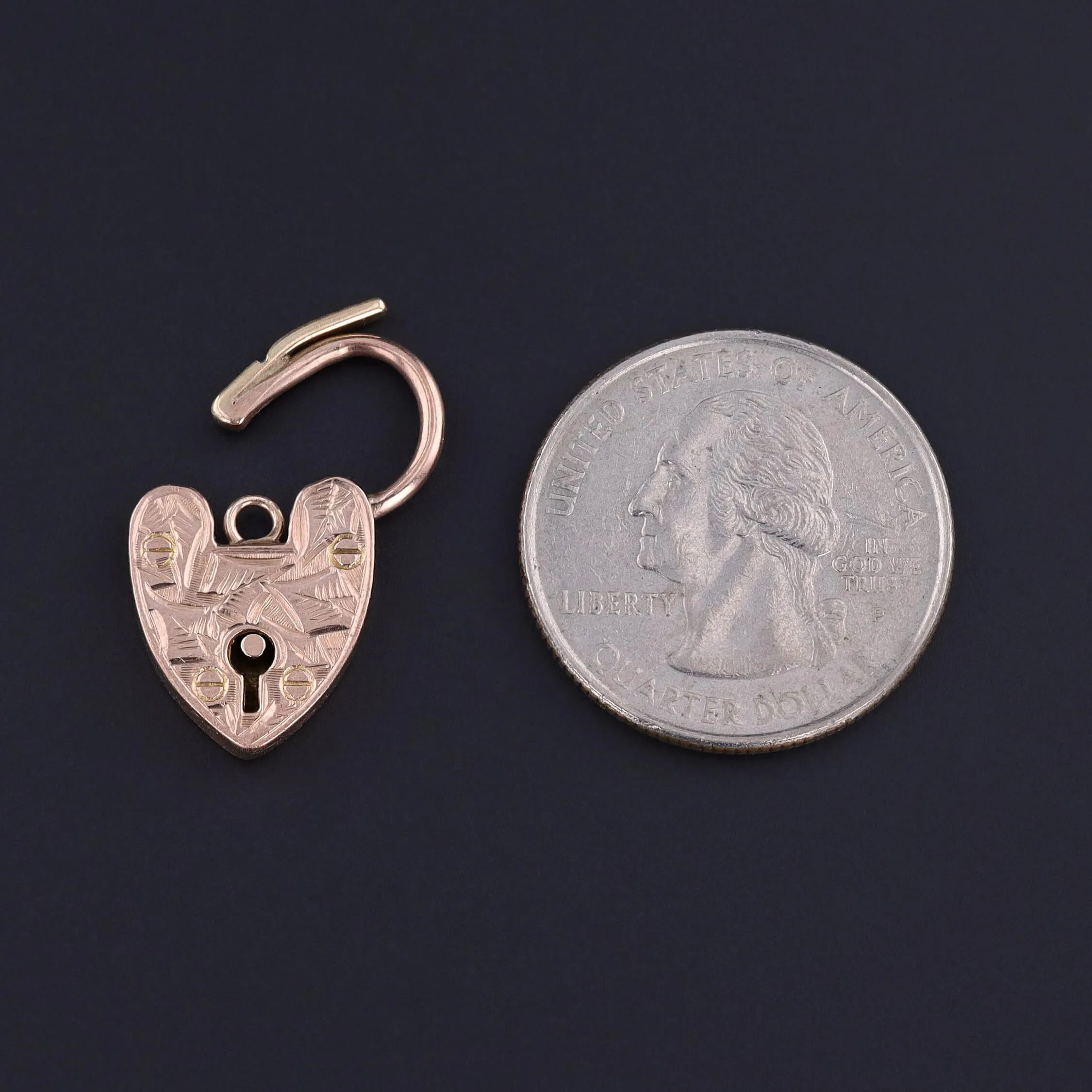 Antique Padlock Pendant of 9ct Gold