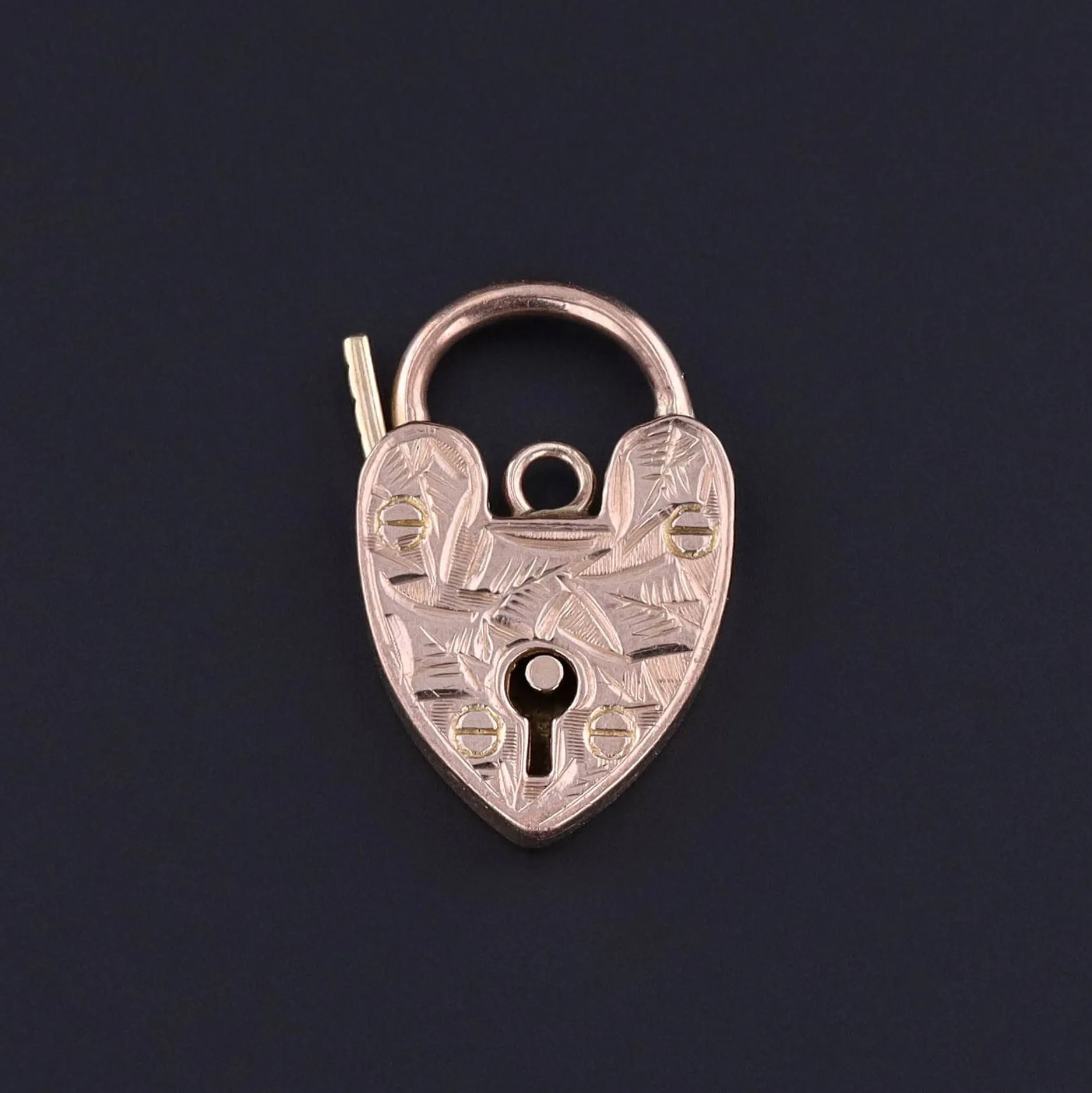 Antique Padlock Pendant of 9ct Gold