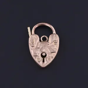 Antique Padlock Pendant of 9ct Gold