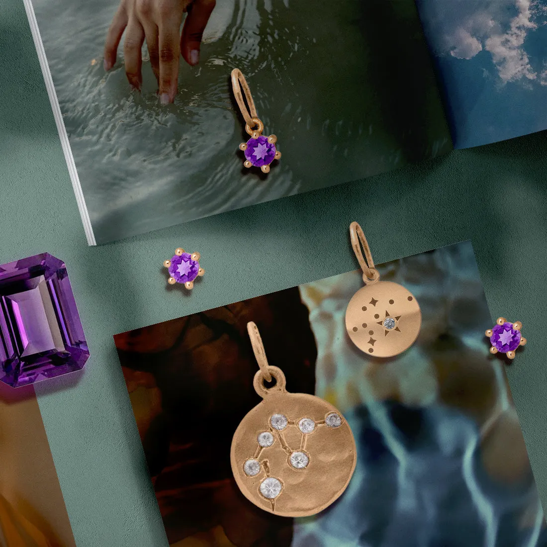 Aquarius Mini Constellation Charm