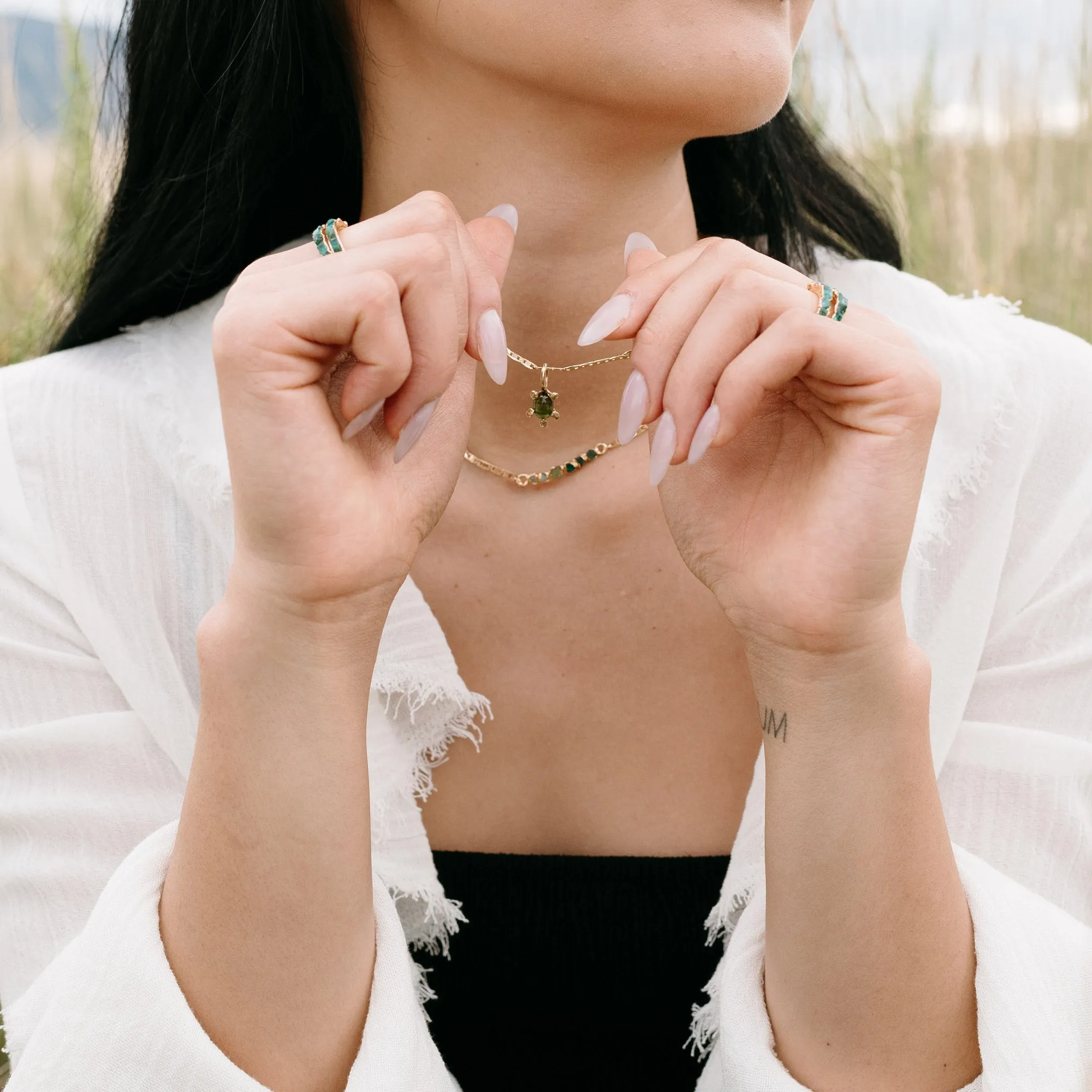 Aster Tourmaline Charm Pendant