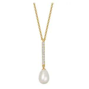 Astley Clarke Gold Celestial Pearl And Sapphire Drop Pendant Necklace