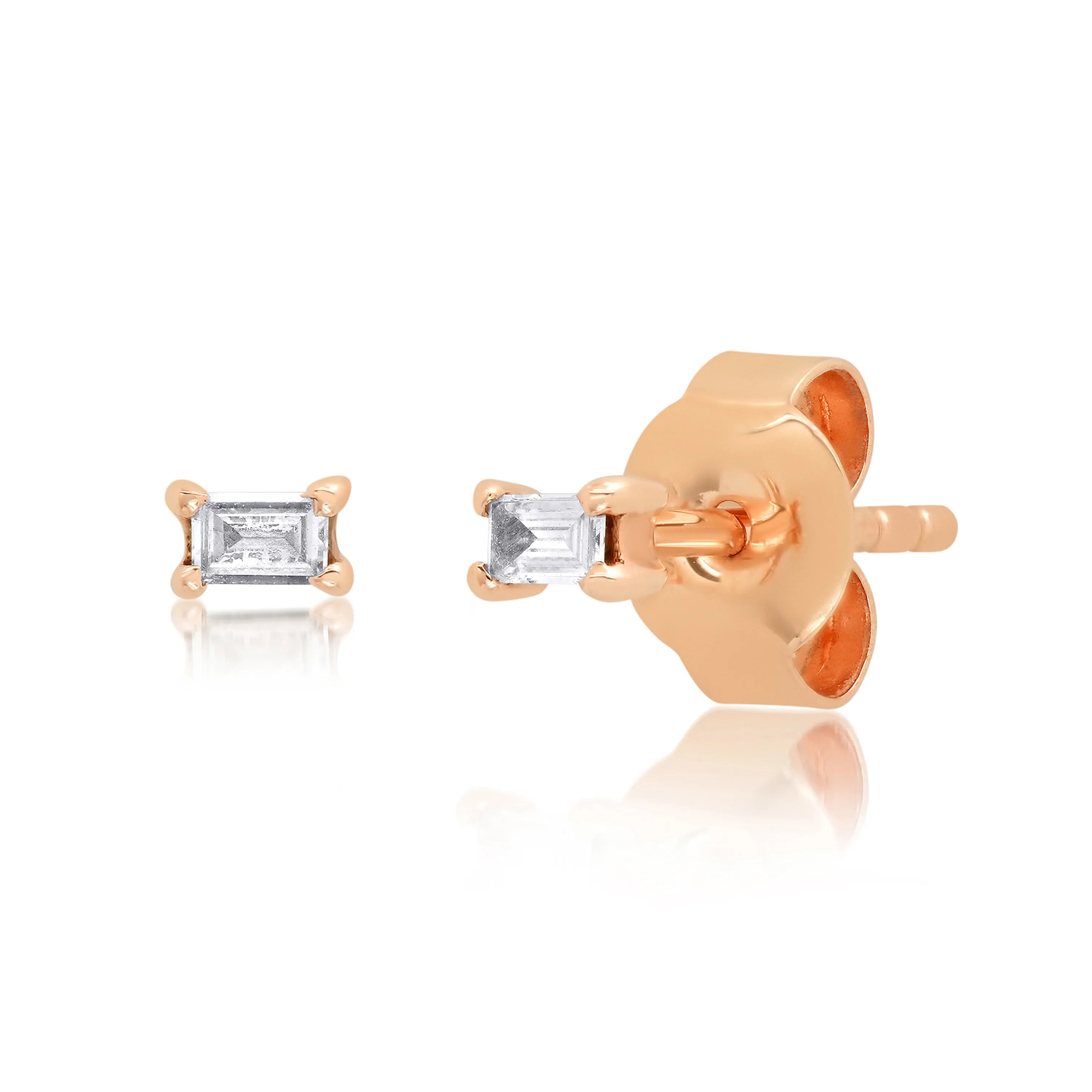 Baguette Diamond Studs