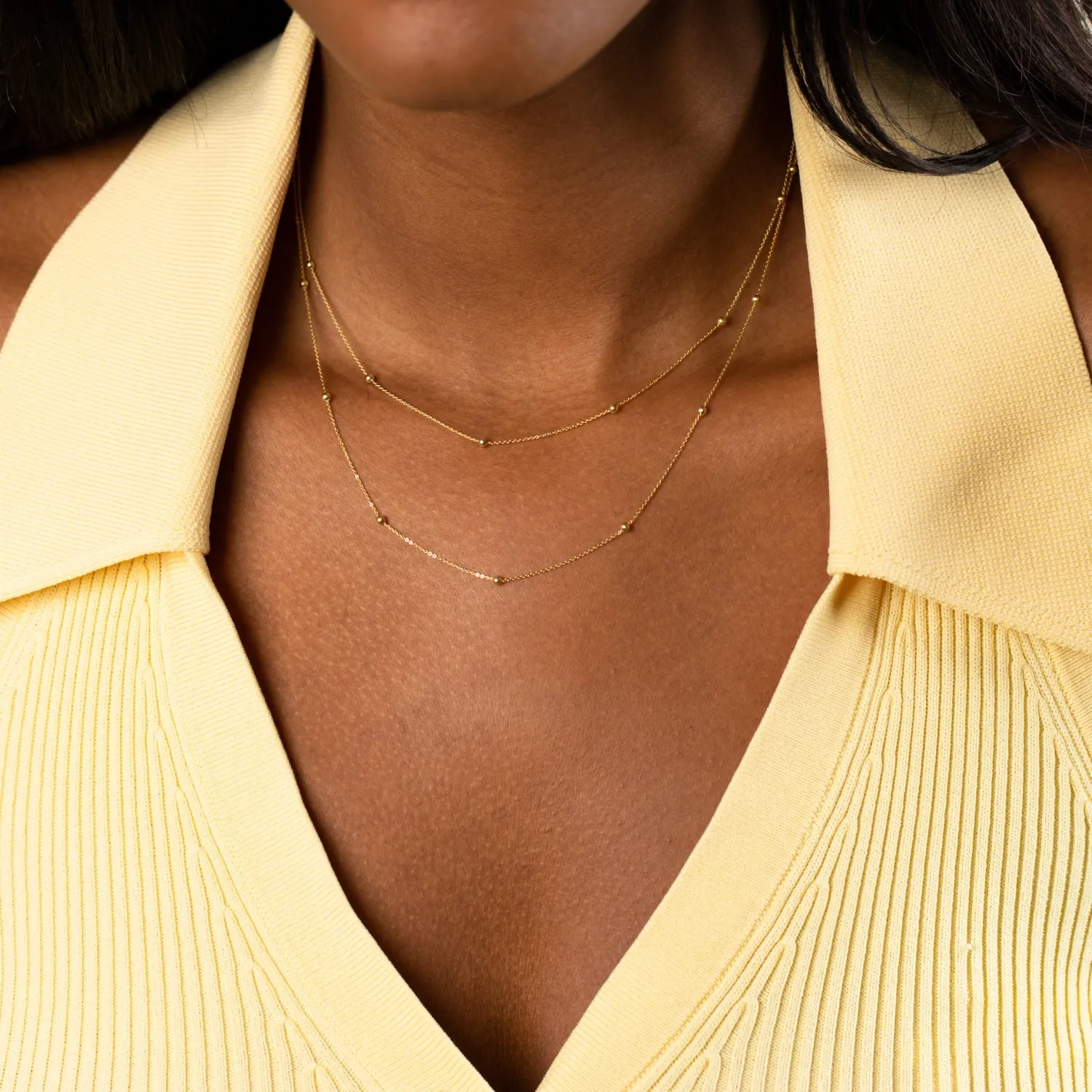 Ball Chain Necklace 14K