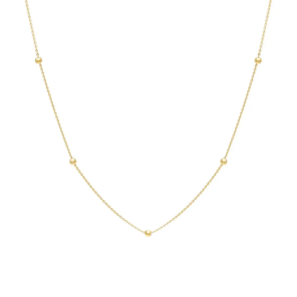 Ball Chain Necklace 14K