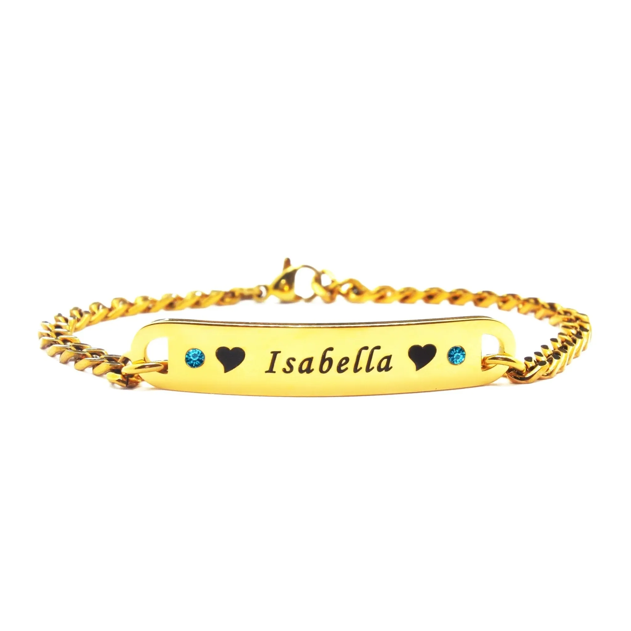 Bar Bracelet with Birthstones