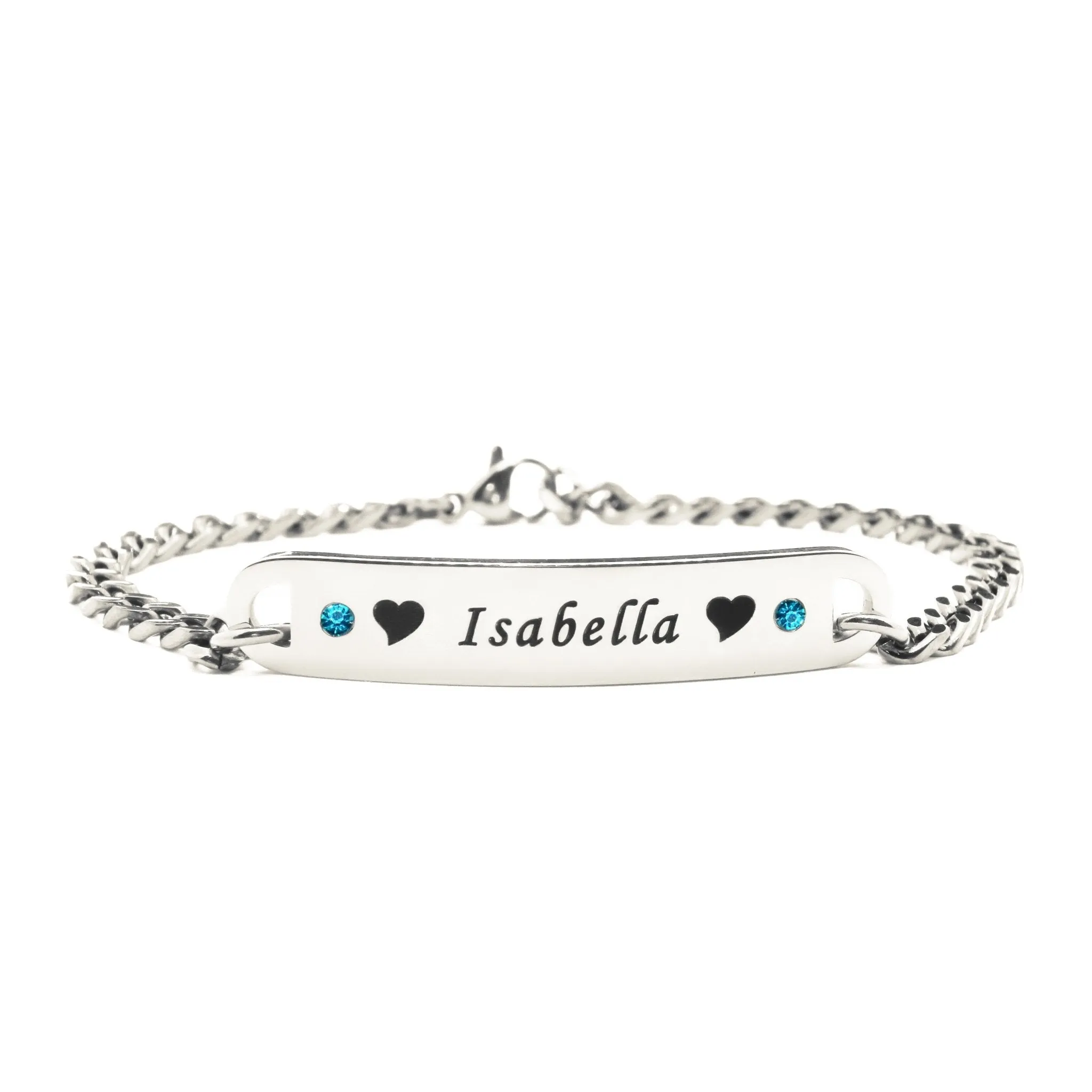 Bar Bracelet with Birthstones
