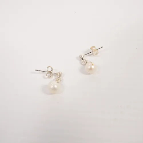 Barely There Gems Pearl Stud Earrings